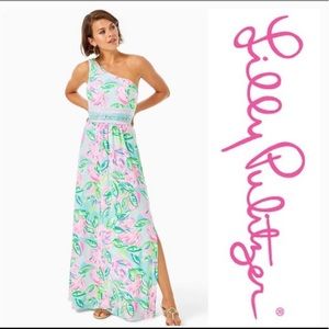 COPY - Lilly Pulitzer Malia One-Shoulder Maxi Dre…